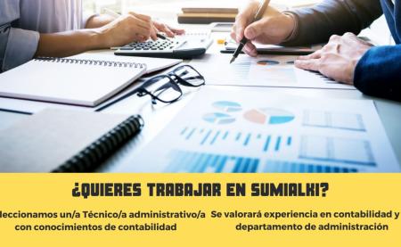 ¿quieres formar parte de sumialki madrid? hemos iniciado el proceso de contratación un/a técnico/a administrativo/a con conocimientos de contabilidad