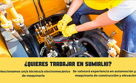 ¿quieres trabajar en sumialki? hemos iniciado el proceso de selección de un técnico electromecánico para nuestras delegaciones de madrid e illescas